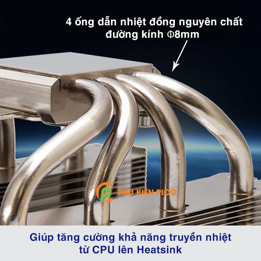 Quạt tản nhiệt CPU chính hãng Thermalright Frost Spirit FS140 4 ống mạ Nickel, tản tháp 2 quạt - 10