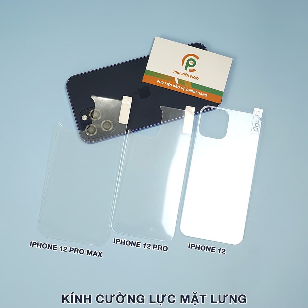 Kính cường lực lưng Iphone 12 Pro Max độ cứng 9H trong suốt - 7