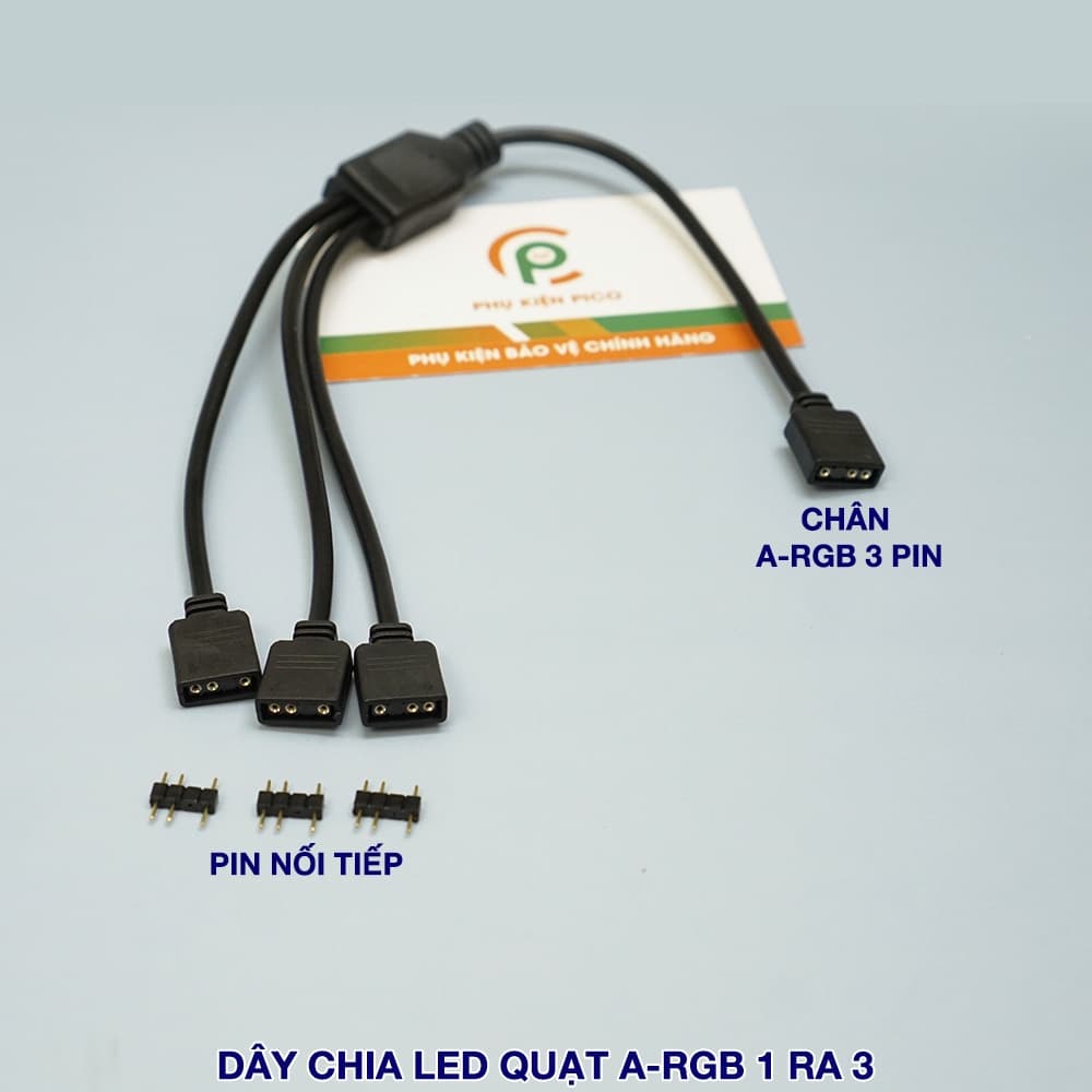 Dây chia cổng ARGB 3pin loại 1 ra 1, 3, 5 kèm jump 2 đầu đực tương ứng với đầu chia - 4