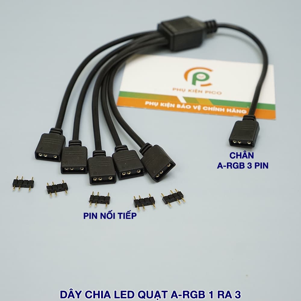 Dây chia cổng ARGB 3pin loại 1 ra 1, 3, 5 kèm jump 2 đầu đực tương ứng với đầu chia - 2