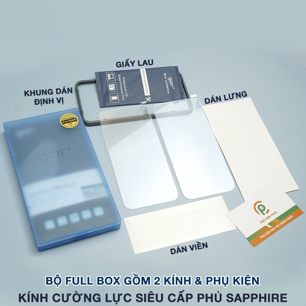 Cường lực Iphone 12 Pro full màn hình chính hãng Gor bản mới cường lực sứ tinh thể Sapphire - 3