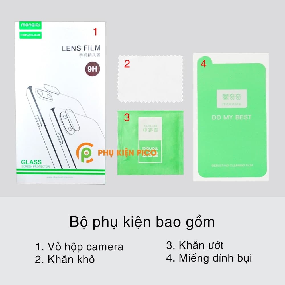 Cường lực camera Poco F2 Pro chính hãng Monqiqi độ cứng 9H bộ 2 chiếc - 2