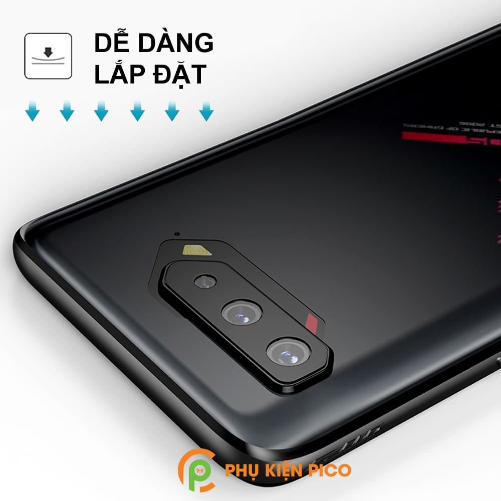 Dán camera Rog Phone 5 khung kim loại bảo vệ an toàn camera sau - 3