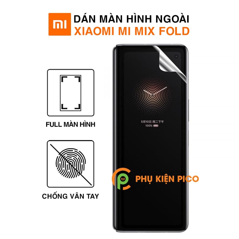 Dán màn hình Xiaomi Mi Mix Fold full màn ngoài dẻo vân mờ