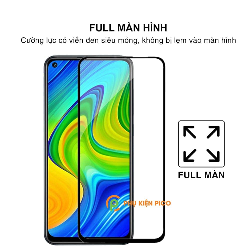 Kính cường lực Xiaomi Redmi Note 9 full màn hình viền đen siêu mỏng - 2