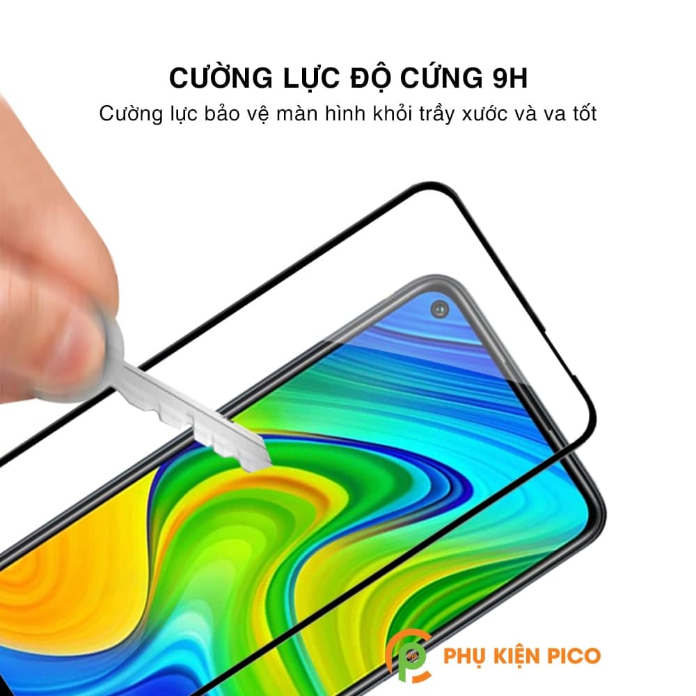Kính cường lực Xiaomi Redmi Note 9 full màn hình viền đen siêu mỏng - 3