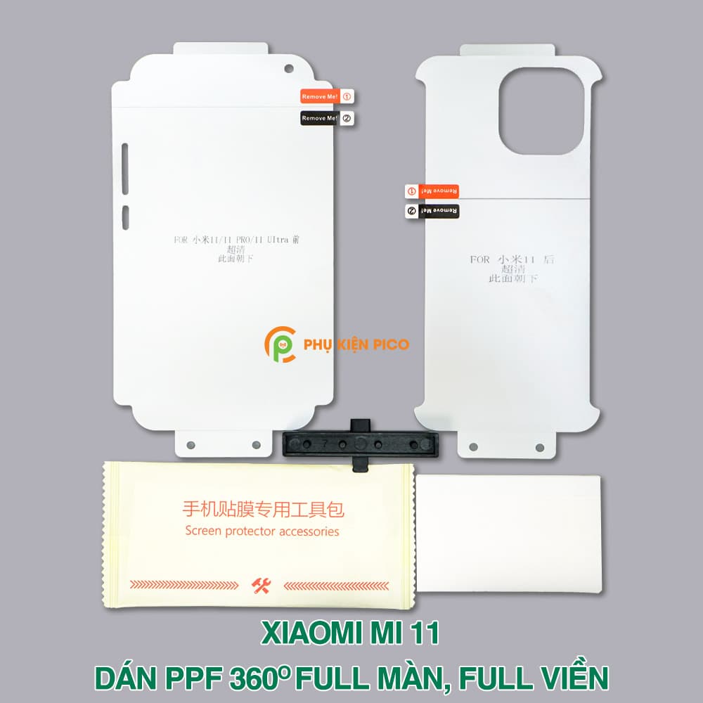 Dán màn hình Xiaomi Mi 11 360 Độ, bo cong trước sau - Dán PPF Mi 11 360 Độ - 6