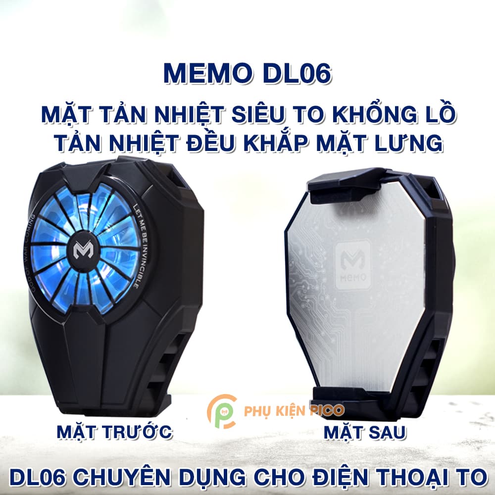 Quạt tản nhiệt điện thoại Memo DL06 tản sò lạnh có đèn RGB siêu đẹp - 5