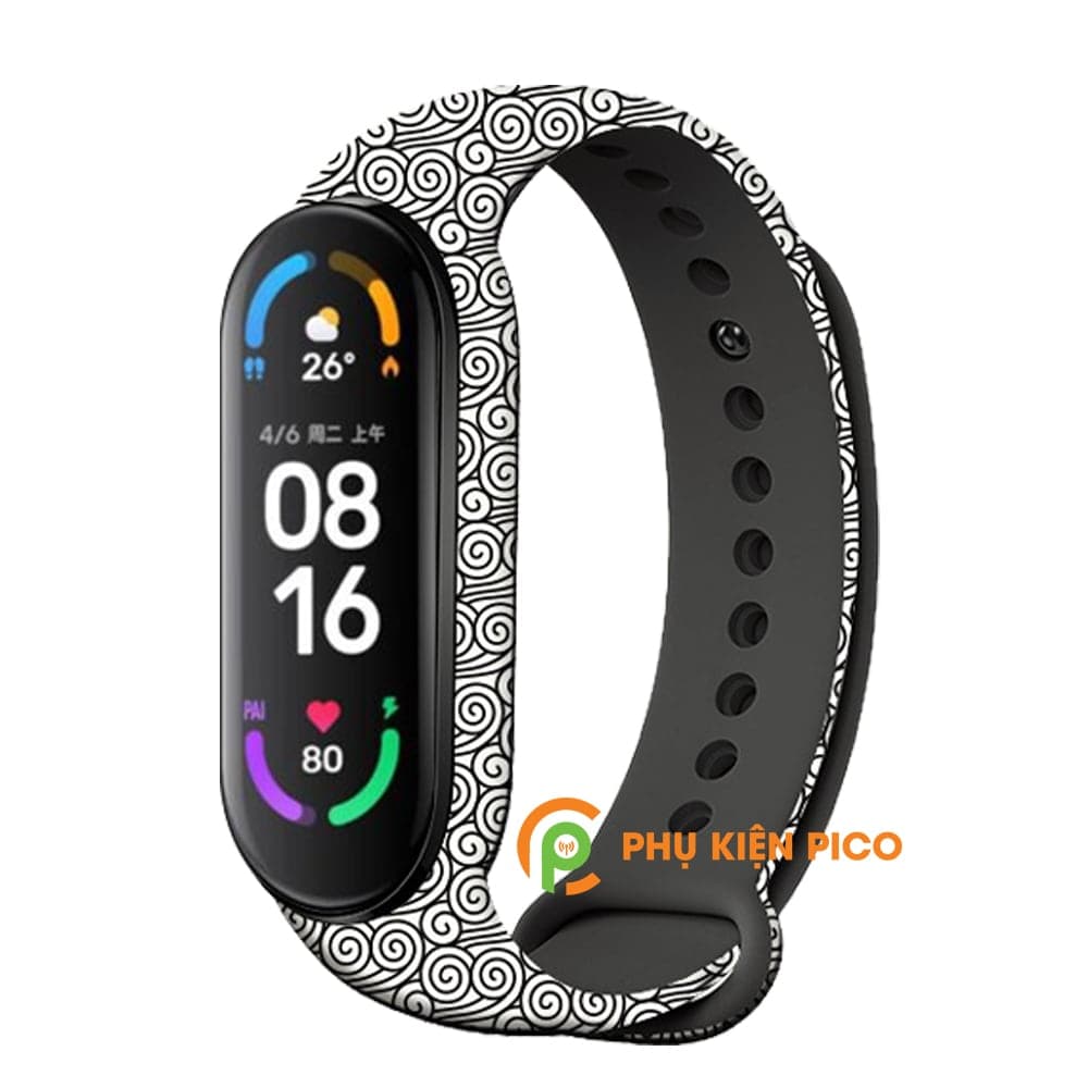 Dây đồng hồ Xiaomi Mi Band 6 silicone phong cách thời trang nhiều màu - 12
