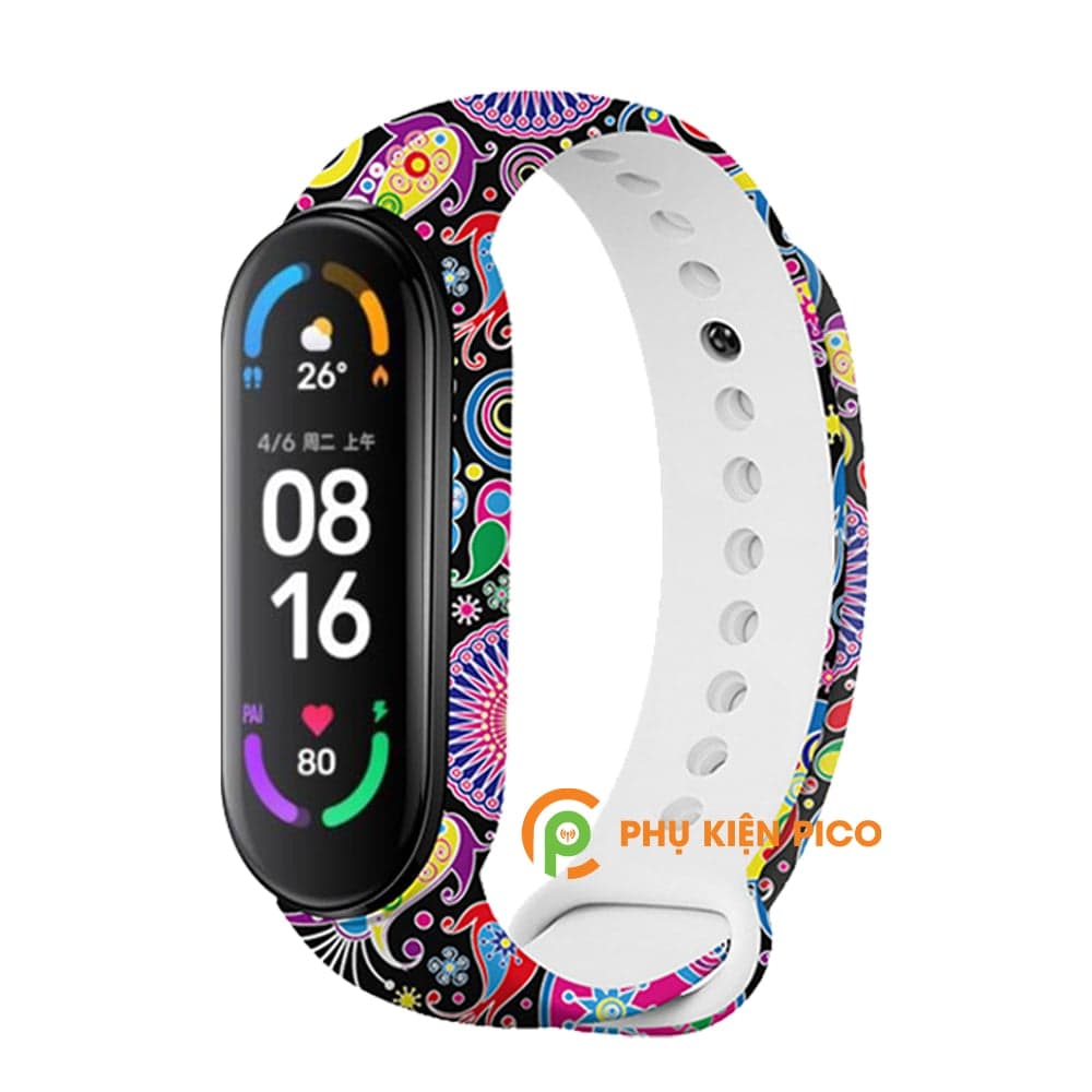 Dây đồng hồ Xiaomi Mi Band 6 silicone phong cách thời trang nhiều màu - 11
