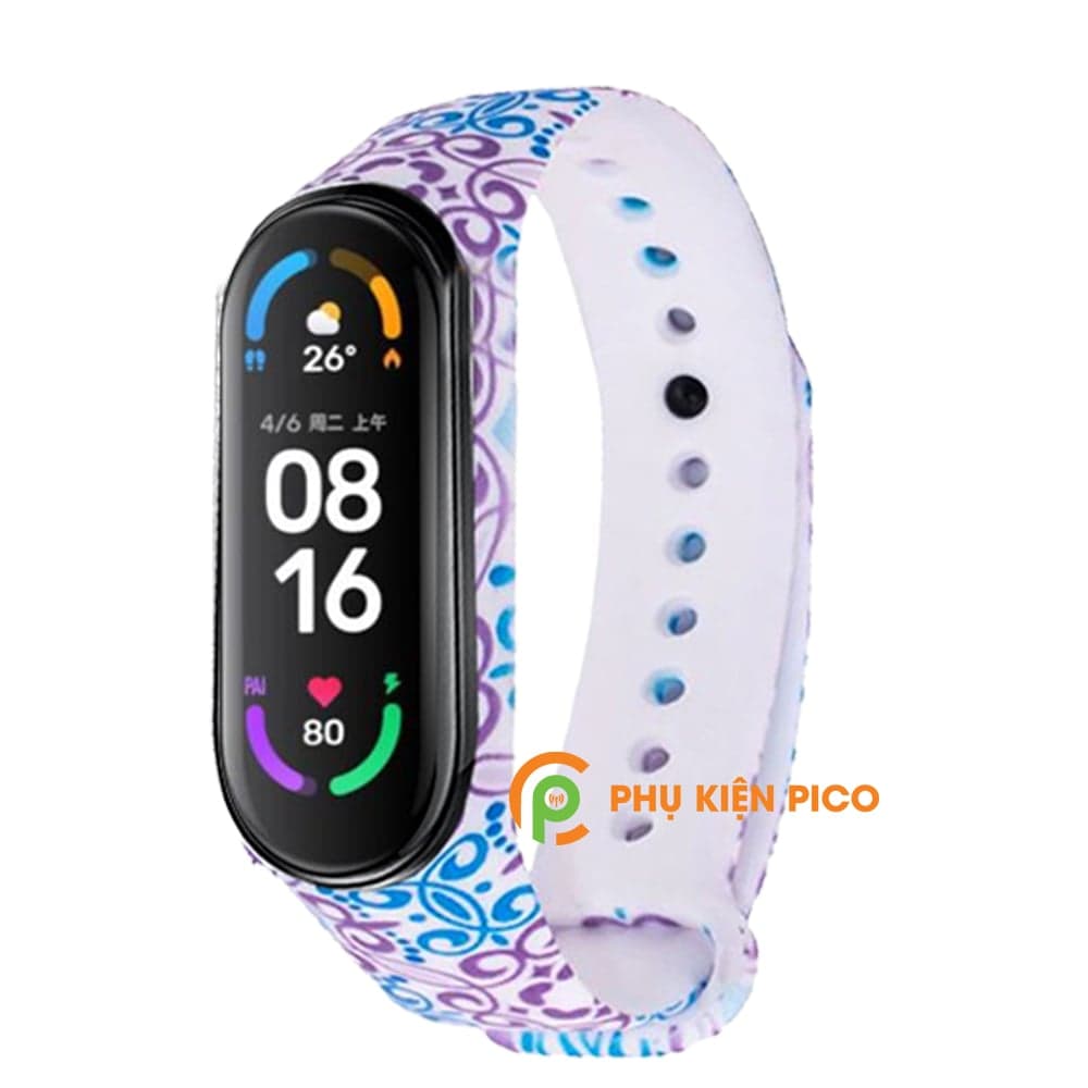 Dây đồng hồ Xiaomi Mi Band 6 silicone phong cách thời trang nhiều màu - 10
