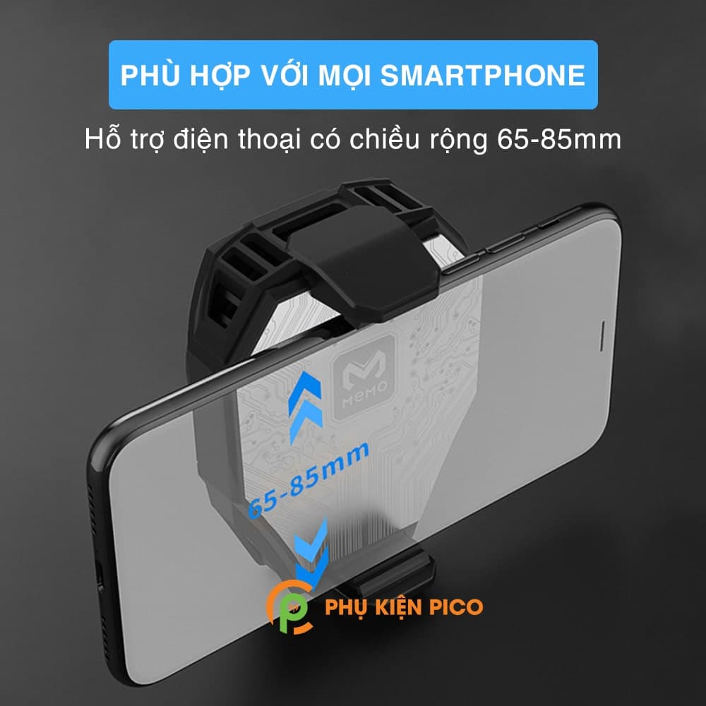 Quạt tản nhiệt điện thoại Memo DL06 tản sò lạnh có đèn RGB siêu đẹp - 13