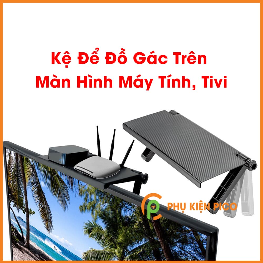 Kệ để đồ gác trên màn hình máy tính ,tivi đa năng, giá đỡ laptop - 11