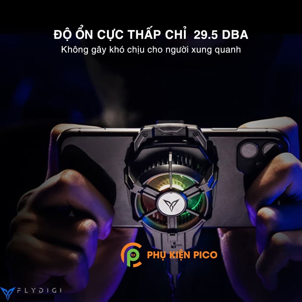 Quạt tản nhiệt Flydigi Wasp Wing 2 Pro giảm -3 độ C, LED RGB - 4