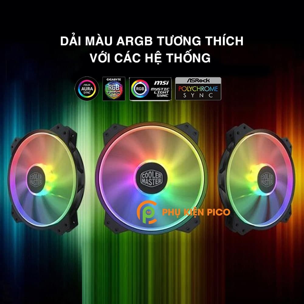 Quạt tản nhiệt Case Cooler Master MF200R ARGB 20CM - 9