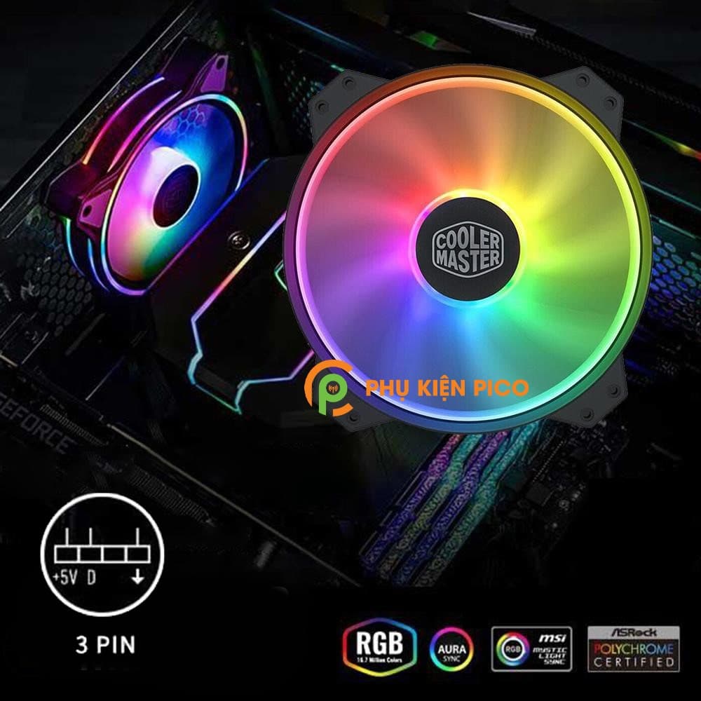 Quạt tản nhiệt Case Cooler Master MF200R ARGB 20CM - 5