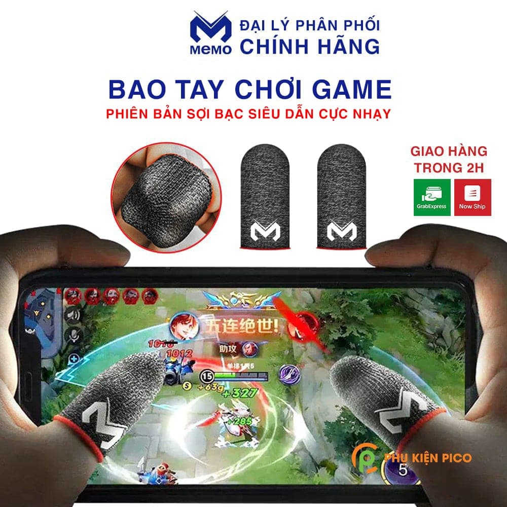 Bao tay chơi game MEMO sợi bạc cao cấp găng tay chơi game