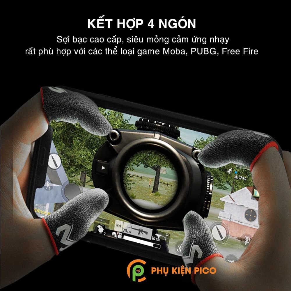 Bao tay chơi game MEMO sợi bạc cao cấp găng tay chơi game - 7