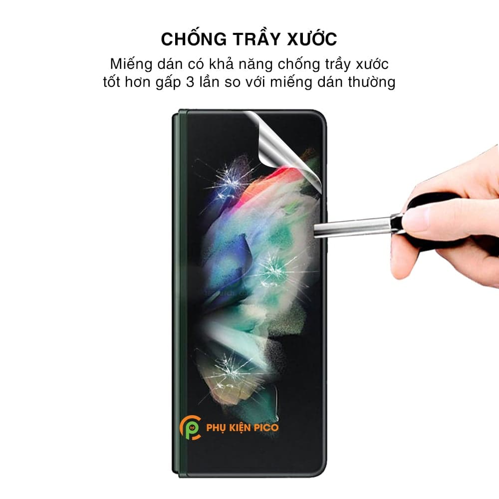 Dán màn hình Samsung Galaxy Z Fold 3 full màn hình ngoài dẻo trong suốt - 7