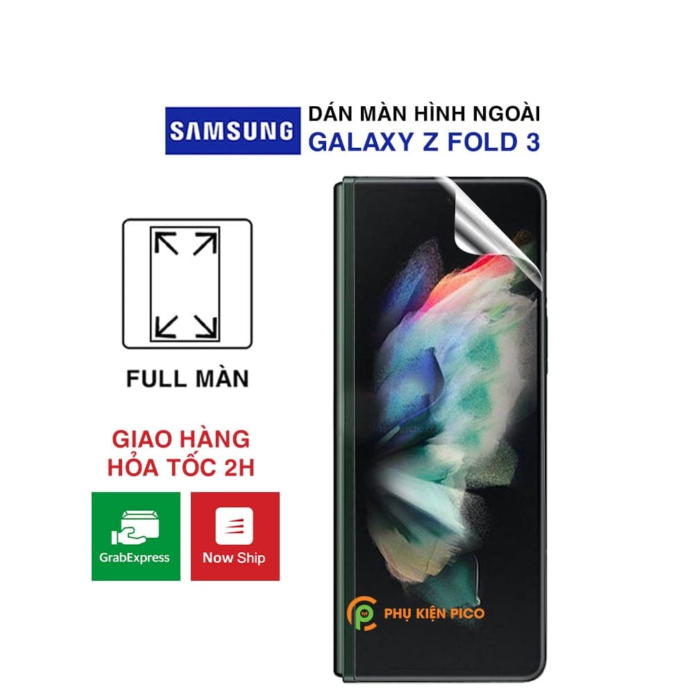 Dán màn hình Samsung Galaxy Z Fold 3 full màn hình ngoài dẻo trong suốt