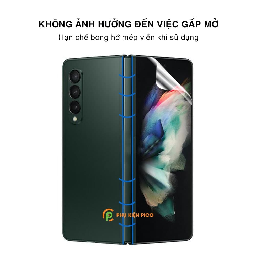 Dán màn hình Samsung Galaxy Z Fold 3 full màn hình ngoài dẻo trong suốt - 6