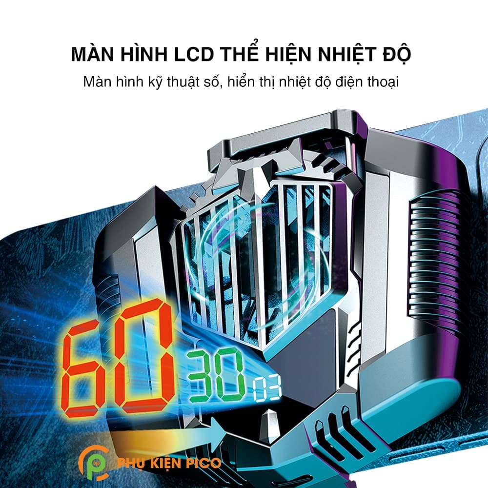 Quạt tản nhiệt điện thoại sò lạnh X3A Pro pin sạc 2000mAh - 8