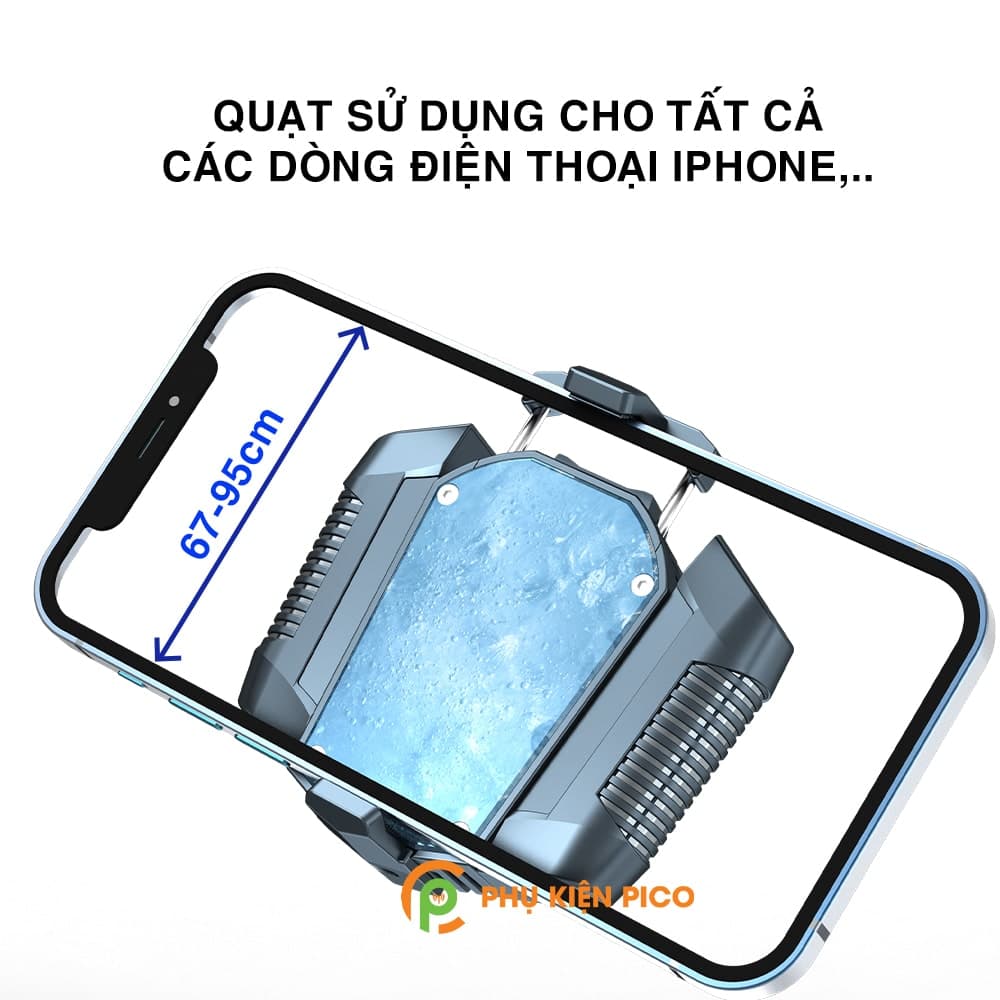 Quạt tản nhiệt điện thoại sò lạnh X3A Pro pin sạc 2000mAh - 3