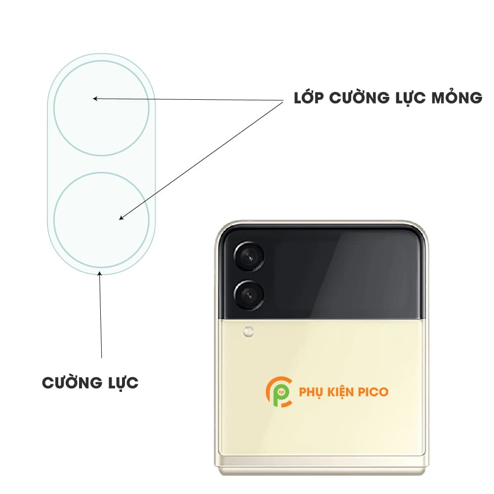 Cường lực camera Samsung Galaxy Z Flip 3 5G trong suốt độ cứng 9H - 2