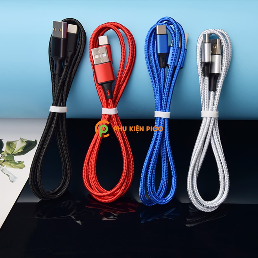 Cáp sạc Iphone bọc dù Lightning TypeC Micro Usb - Cáp sạc nhanh iphone chống đứt - 10