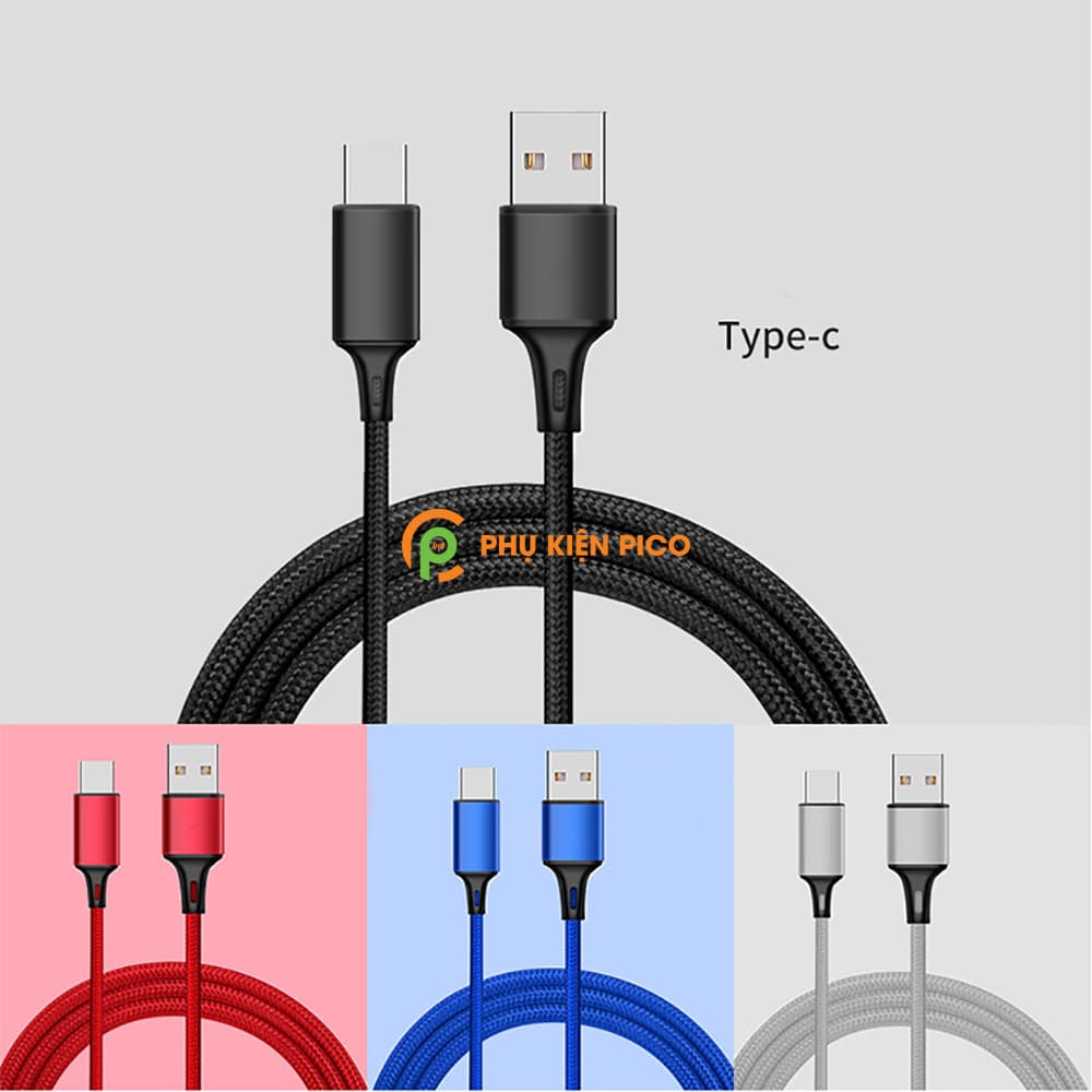 Cáp sạc Iphone bọc dù Lightning TypeC Micro Usb - Cáp sạc nhanh iphone chống đứt - 8