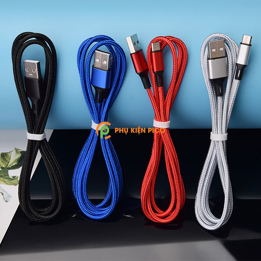 Cáp sạc Iphone bọc dù Lightning TypeC Micro Usb - Cáp sạc nhanh iphone chống đứt - 2