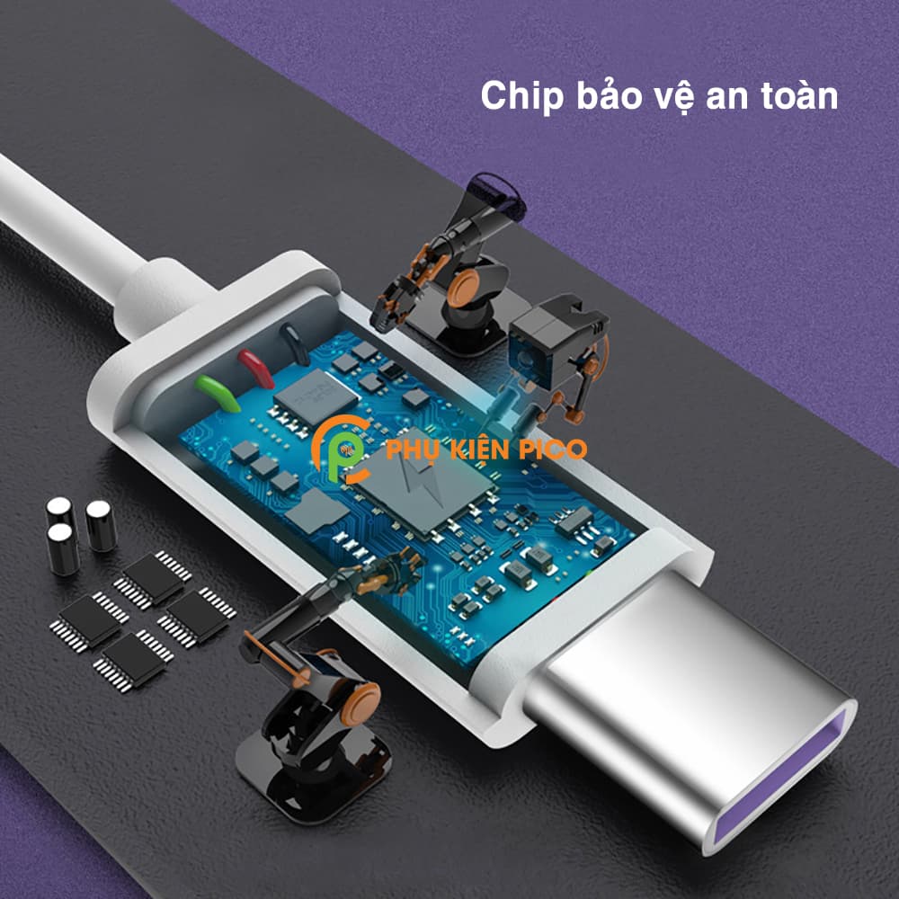 Cáp sạc nhanh Type C 5A Full box cáp Samsung Xiaomi Oppo Vivo Oneplus - 10