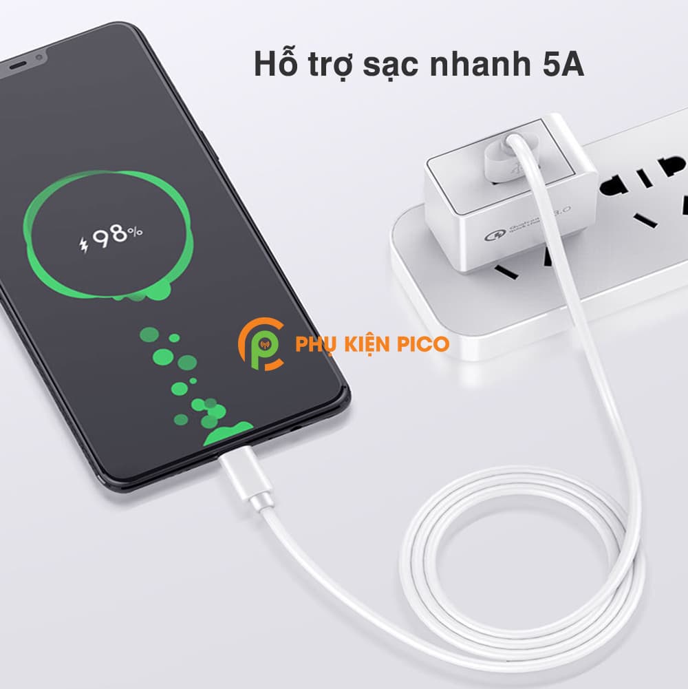 Cáp sạc nhanh Type C 5A Full box cáp Samsung Xiaomi Oppo Vivo Oneplus - 7