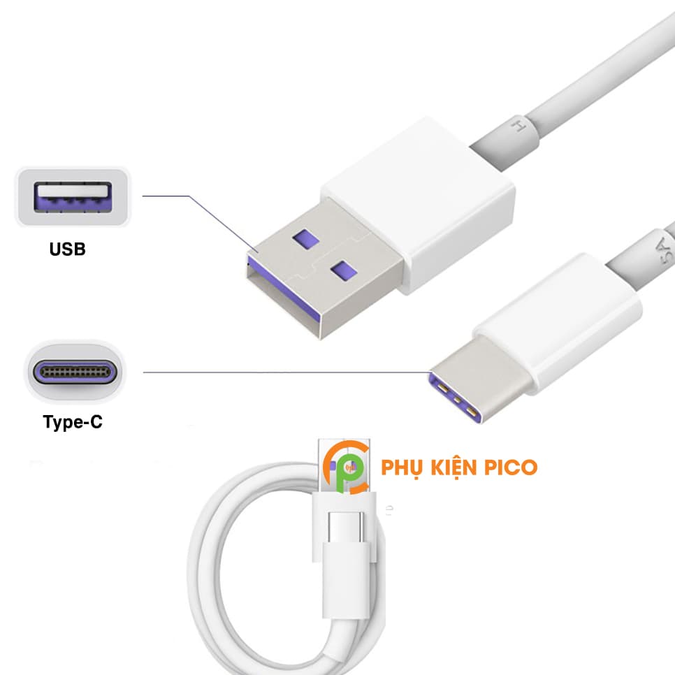 Cáp sạc nhanh Type C 5A Full box cáp Samsung Xiaomi Oppo Vivo Oneplus - 6