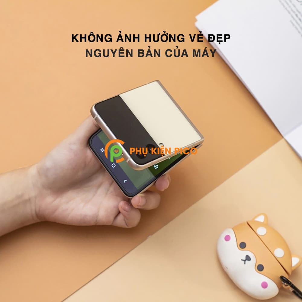 Dán mặt lưng và bản lề Samsung Galaxy Z Flip 3 5G PPF cao cấp dẻo trong suốt - 6