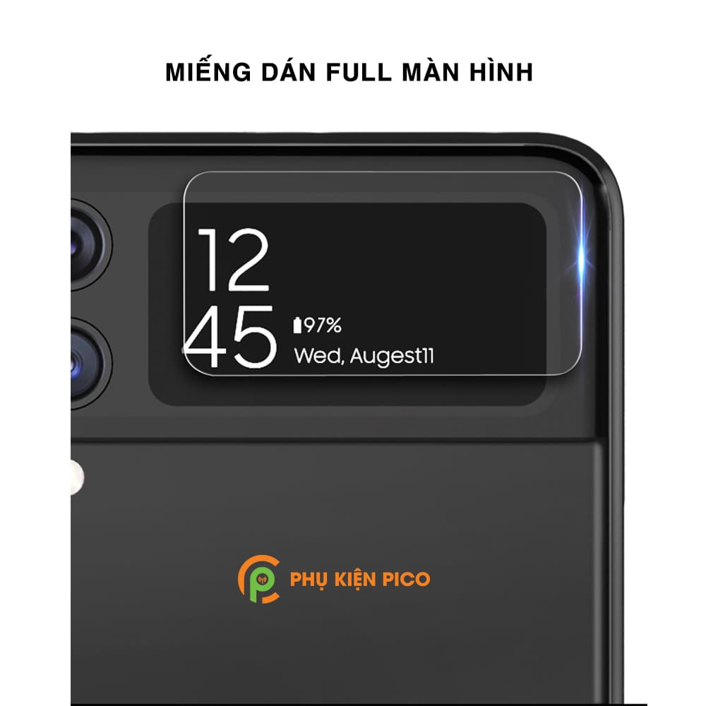 Dán màn hình phụ Samsung Galaxy Z Flip 3 5G độ cứng 9H full màn hình - 2