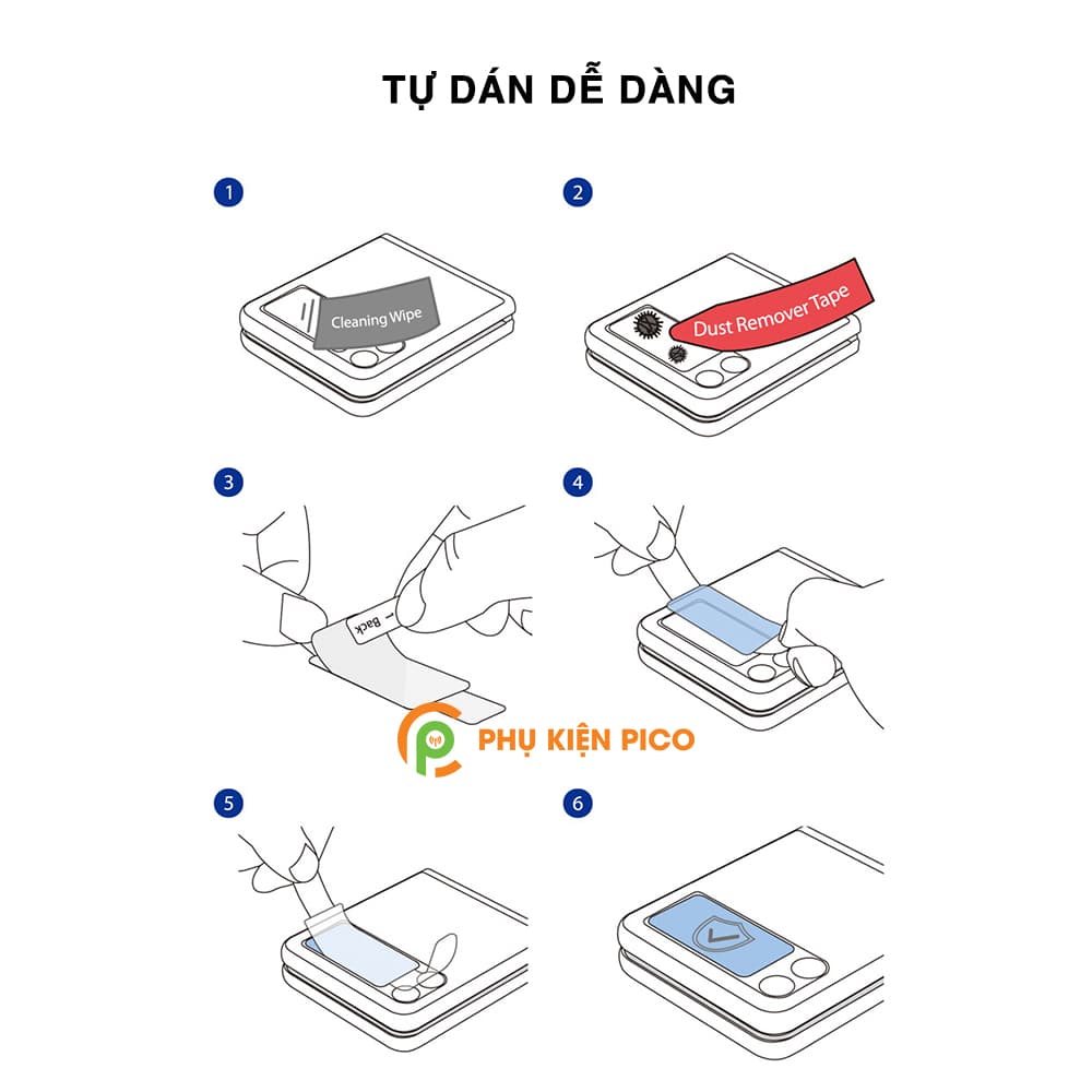 Dán màn hình phụ Samsung Galaxy Z Flip 3 5G độ cứng 9H full màn hình - 8