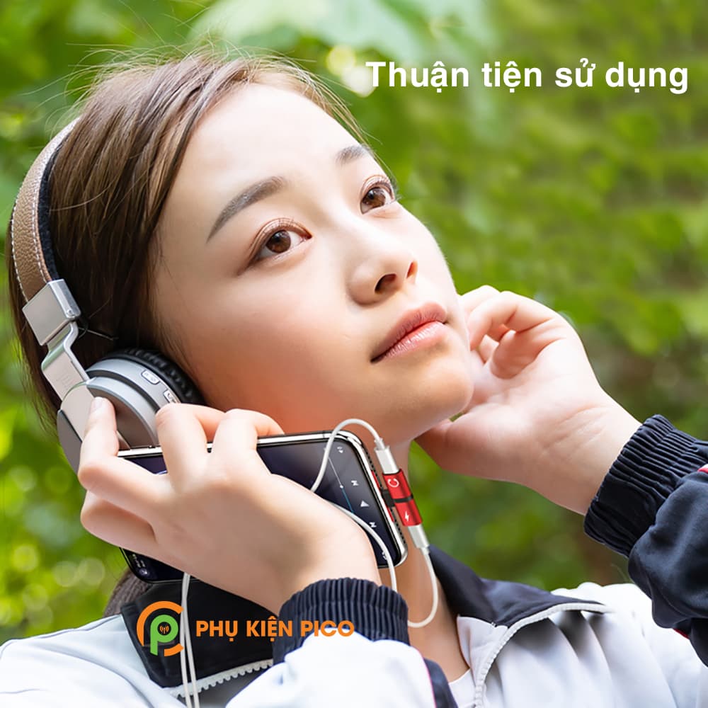 Đầu chia 2 cổng cáp sạc và tai nghe iPhone 7/8/X/11/12 Ipad Ipod - 6