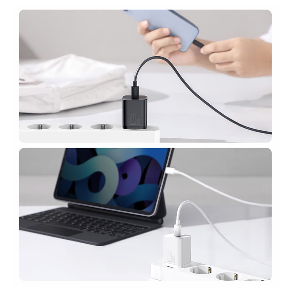 Cốc sạc nhanh BASEUS Super Si USB C 20W Hỗ trợ loại C PD dành cho điện thoại iPhone 12 Pro Max 11 Mini 8 Plus - 6