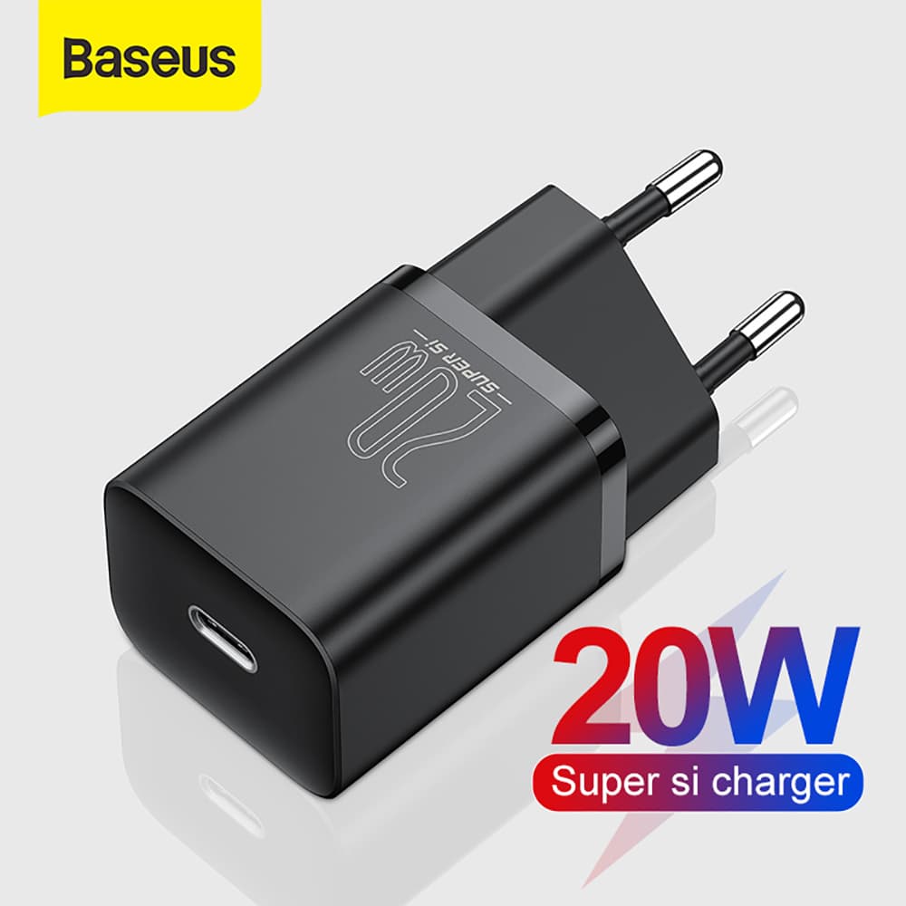 Cốc sạc nhanh BASEUS Super Si USB C 20W Hỗ trợ loại C PD dành cho điện thoại iPhone 12 Pro Max 11 Mini 8 Plus - 3