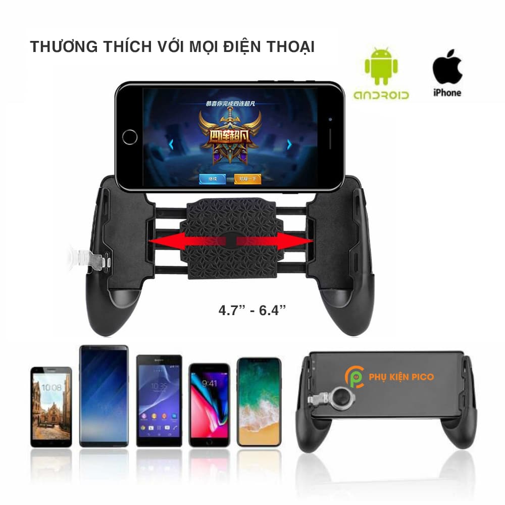 Bộ tay cầm chơi game và 2 nút Joystick chơi Liên Quân, Pug, Free Fire - 4