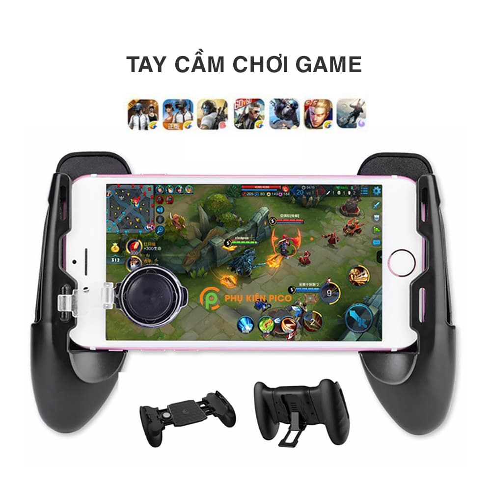 Bộ tay cầm chơi game và 2 nút Joystick chơi Liên Quân, Pug, Free Fire