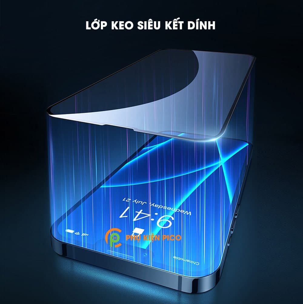 Kính cường lực iPhone 13 Pro full màn hình viền đen siêu mỏng có màng bảo vệ loa - 7