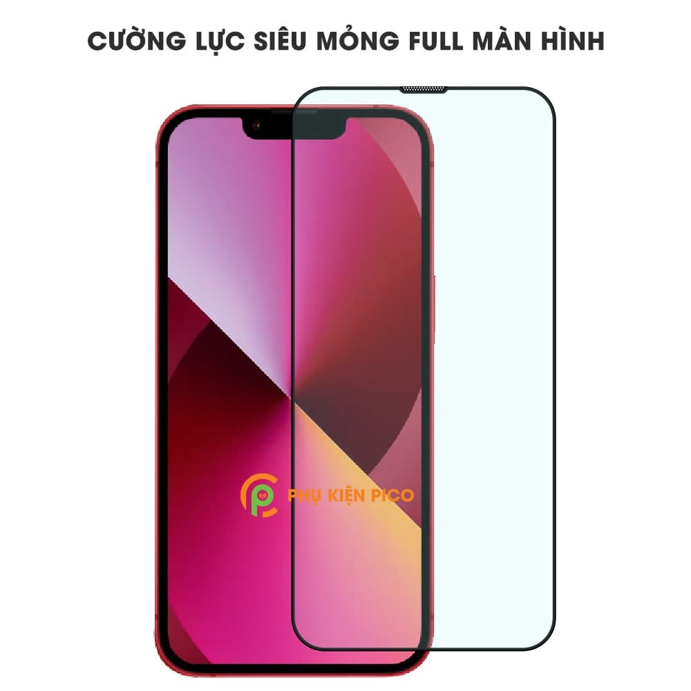 Kính cường lực iPhone 13 full màn hình viền đen siêu mỏng có màng bảo vệ loa - 4