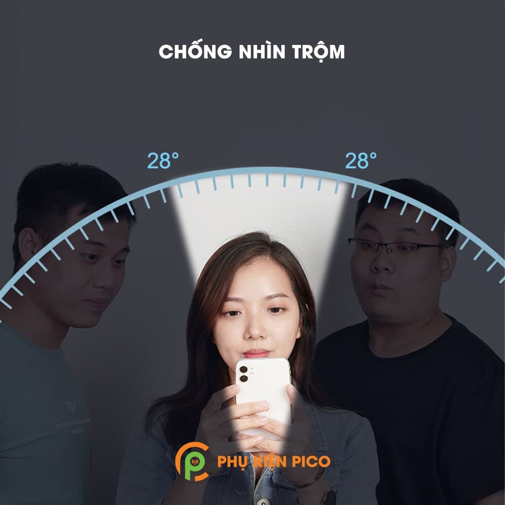 Kính cường lực chống nhìn trộm iPhone 13 Mini full màn hình có màng bảo vệ loa - 2