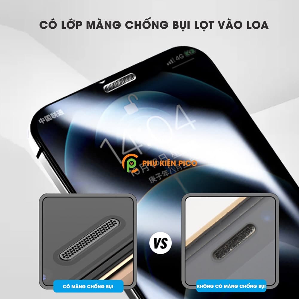 Kính cường lực chống nhìn trộm iPhone 13 Mini full màn hình có màng bảo vệ loa - 5