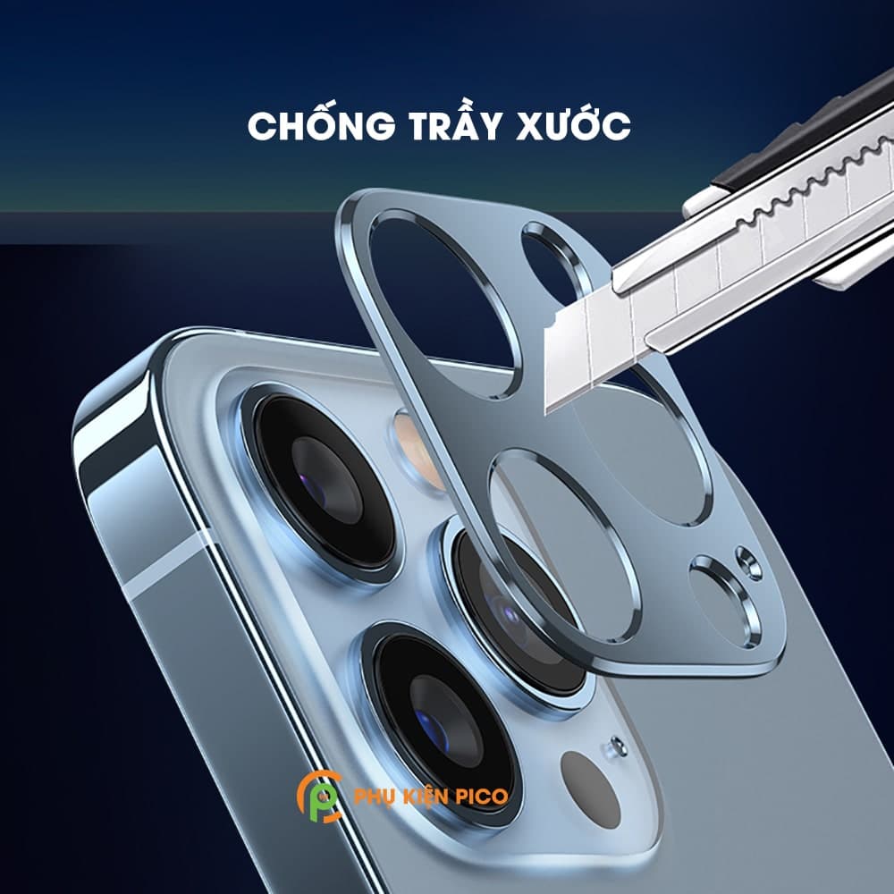 Khung nhôm bảo vệ camera Iphone 13 chống trầy xước va đập - 8