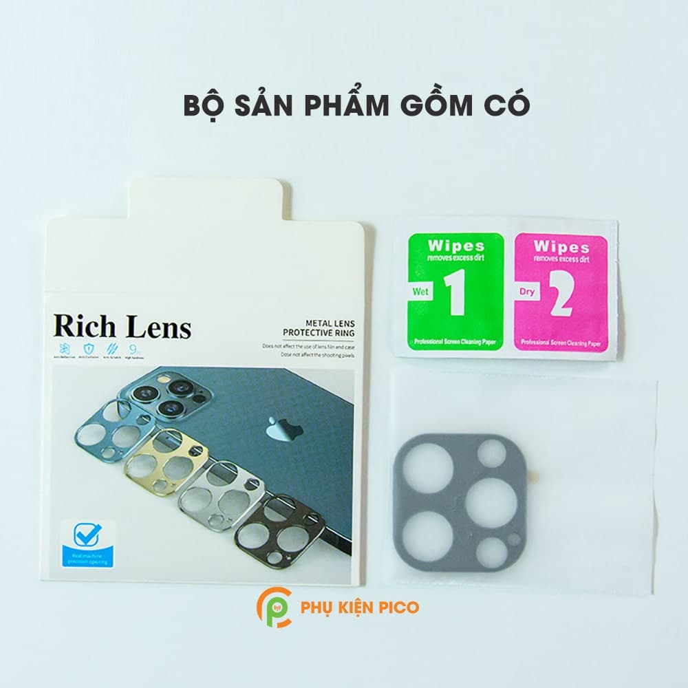 Khung nhôm bảo vệ camera Iphone 13 Pro chống trầy xước va đập - 6