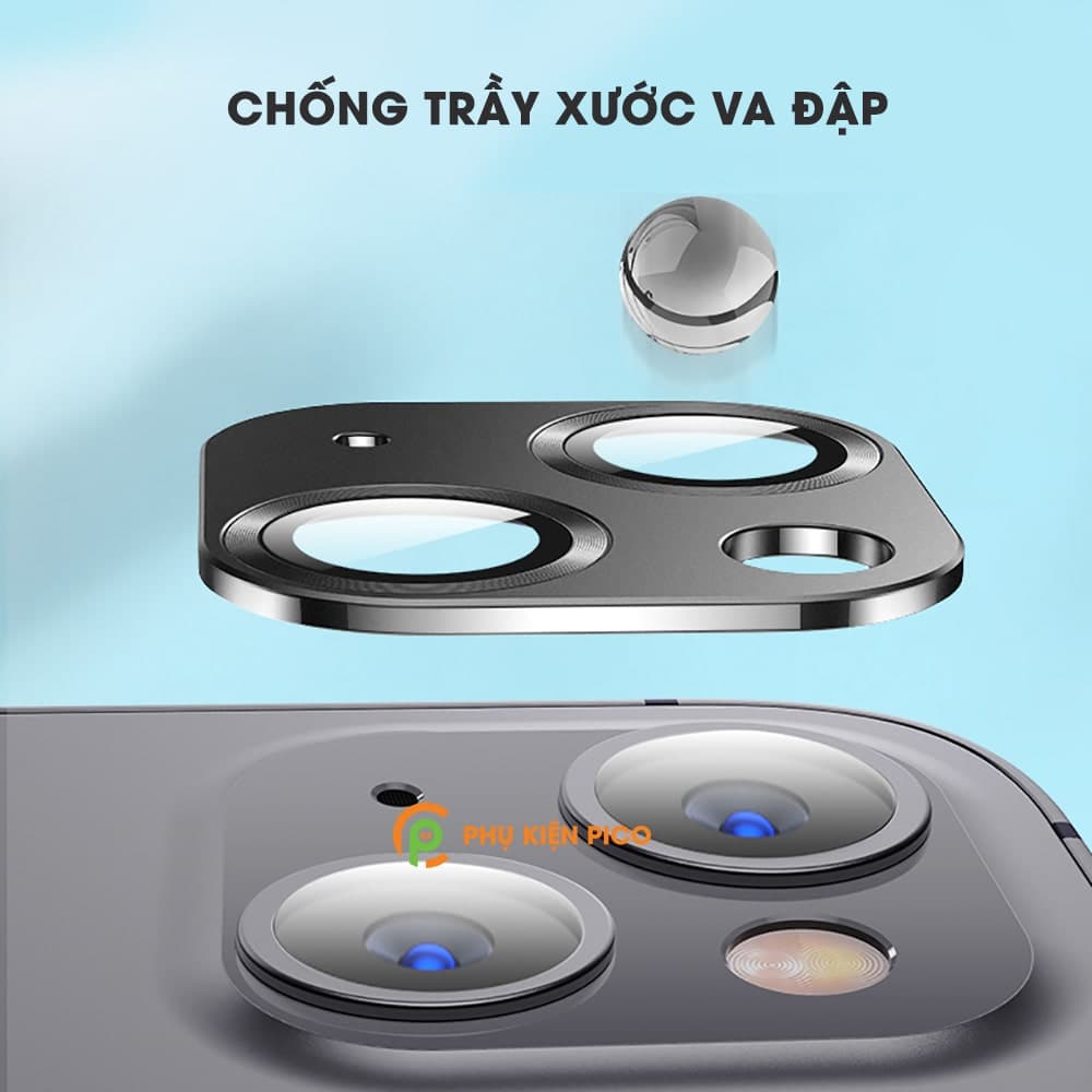Khung nhôm bảo vệ camera Iphone 13 kèm kính cường lực, chống trầy xước va đập - 5