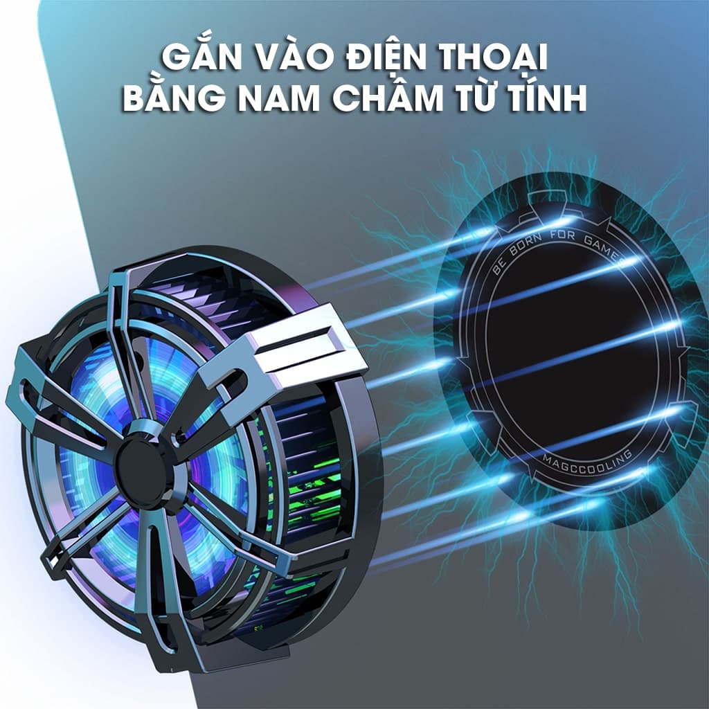 Quạt tản nhiệt điện thoại sò lạnh từ tính X12 công suất 10W Led RGB Gaming hỗ trợ tăng FPS Game Mobile Liên Quân Pubg FF - 7